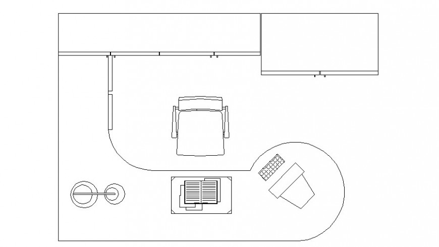 2d view of Office table CAD furniture blocks layout autocad file