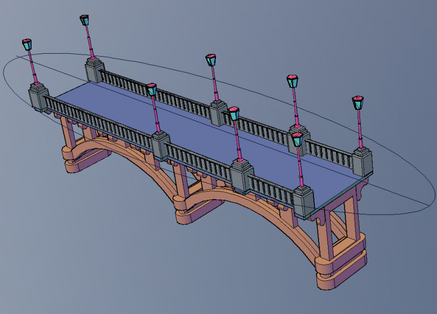 3 d bridge modal layout file