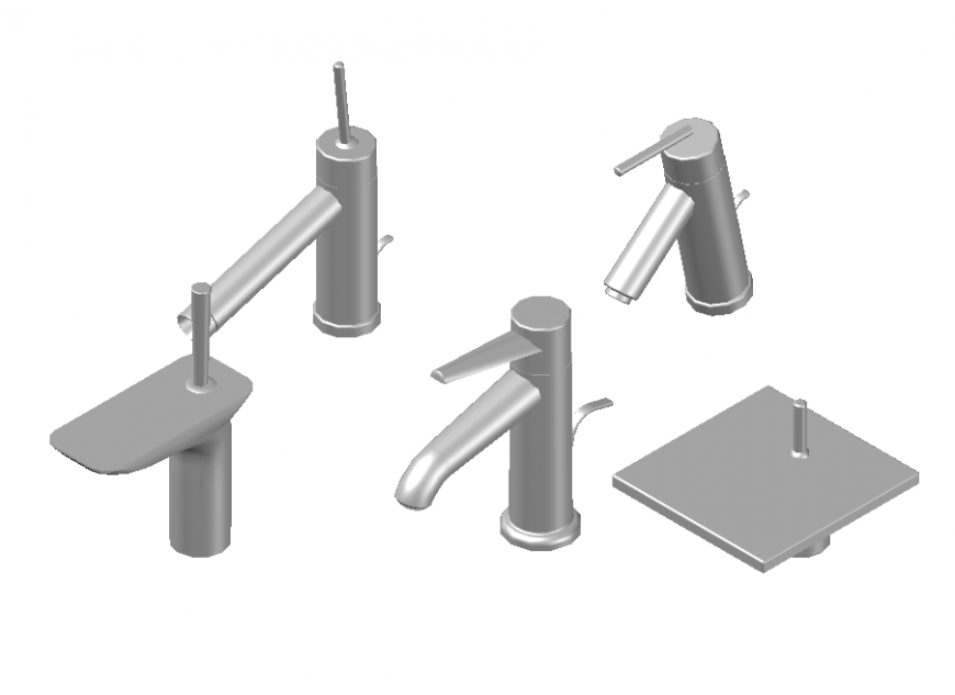 3 D tap different shape autocad file