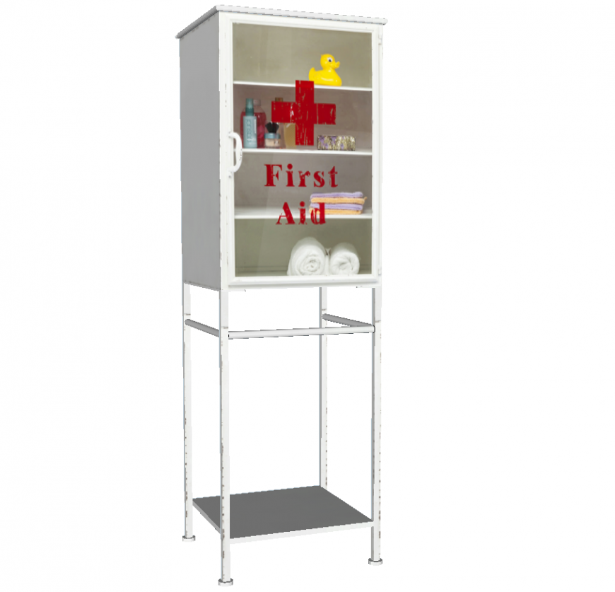 3d drawing of first aid box in skp file.