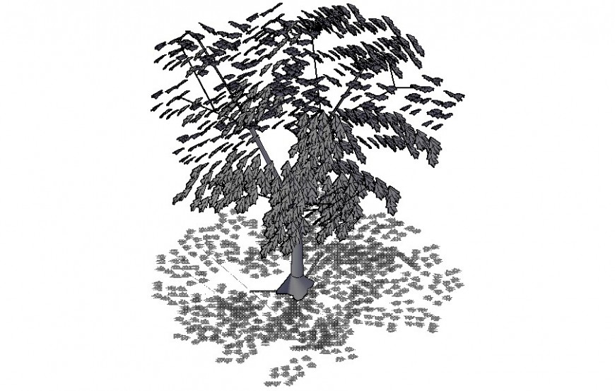 3d landscaping trees block drawing in autocad