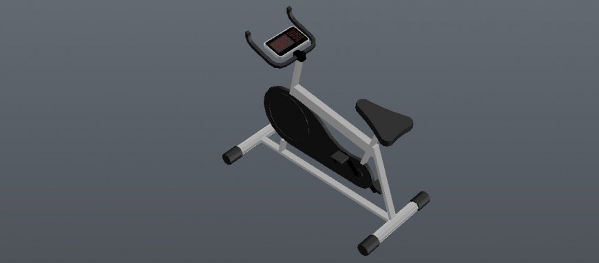 3d model of Bike detail Gym equipment block layout sketch-up file
