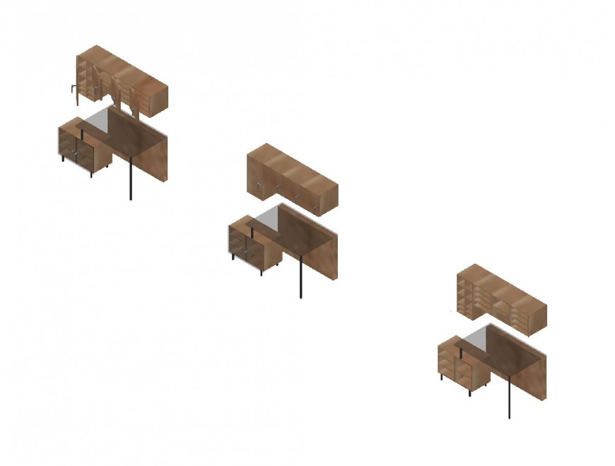 3d model of different type of table design detail autocad file