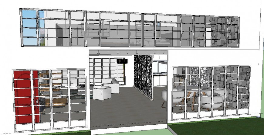 3d model of house block layout sketch-up file