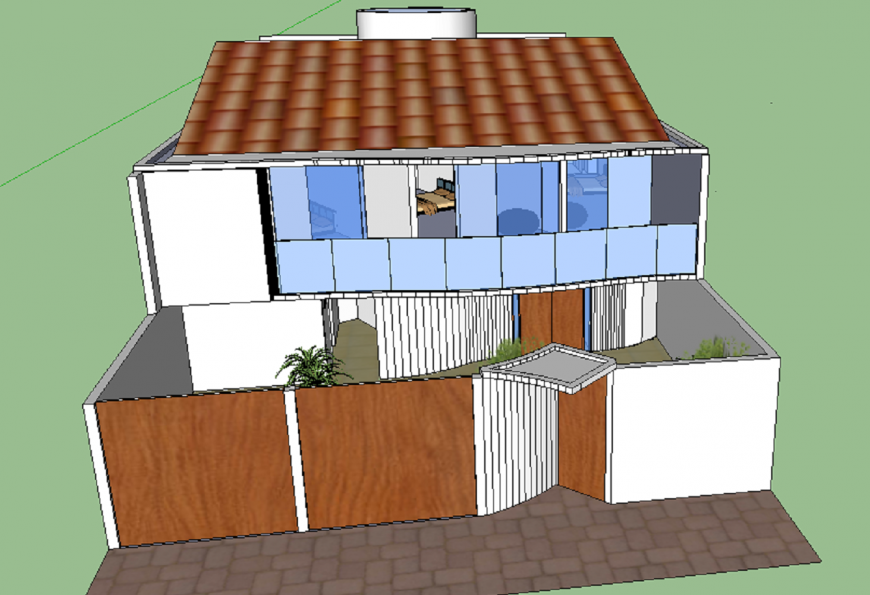 3d model of housing units details sketch-up file