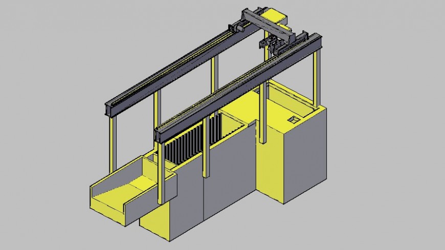 3d model of machinery unit layout CAD block autocad file