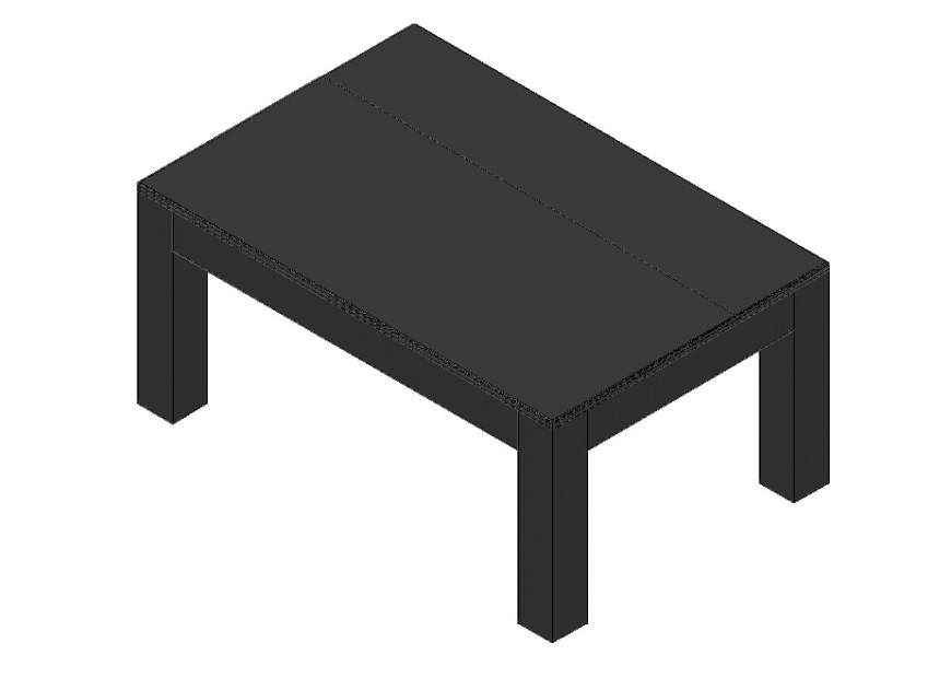 3d model of small main table detail furniture block layout sketch-up file