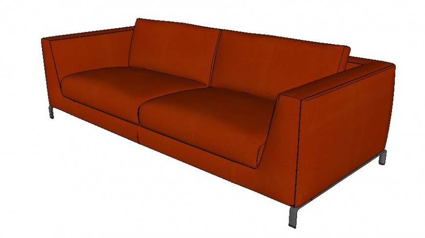 3d model of sofa-set furniture blocks sketch-up file