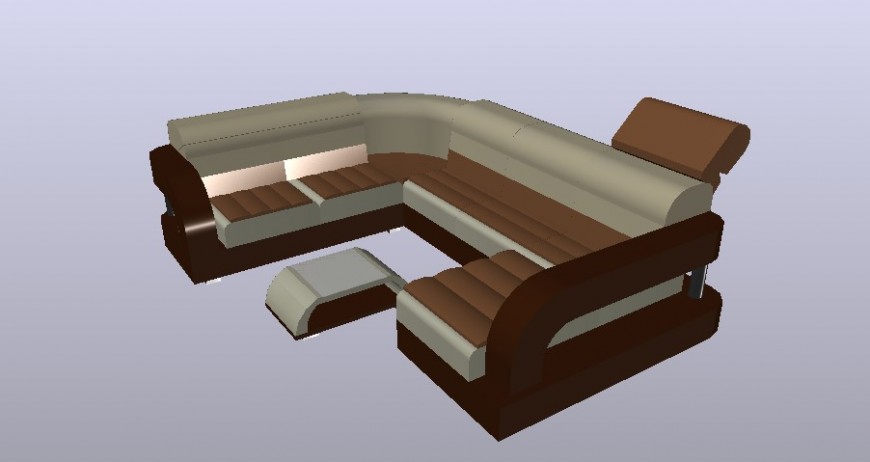 3d model of sofa-set layout furniture blocks autocad file