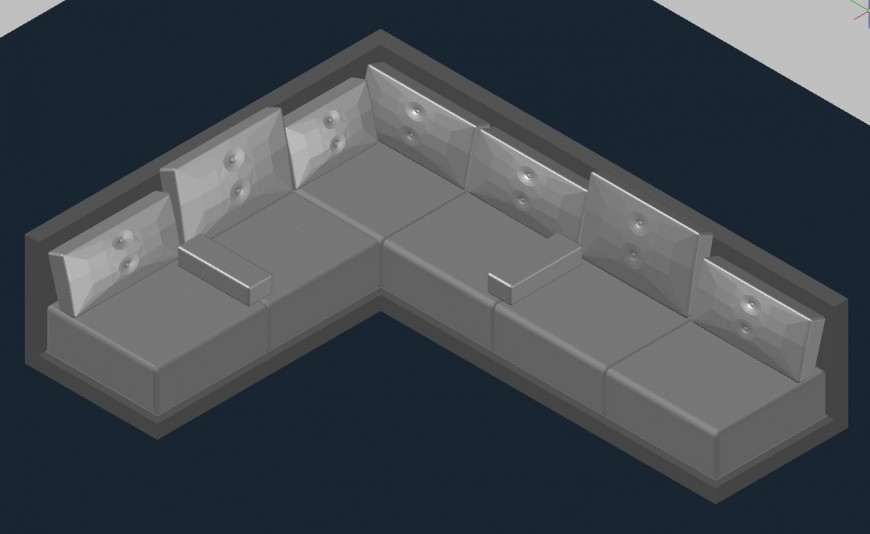 3d model of sofa-set units details elevation furniture unit autocad file