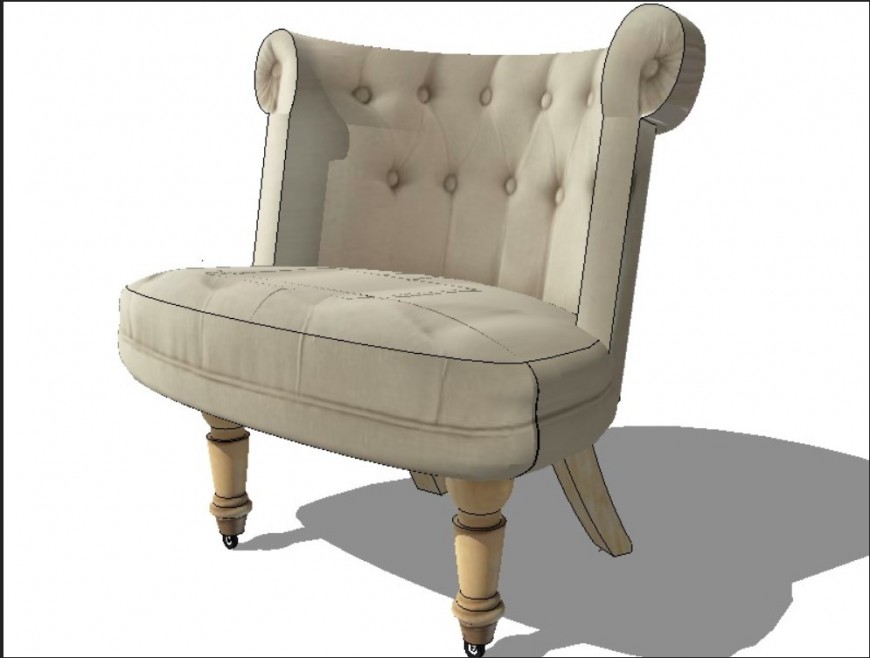 3d model of sofa chair detail furniture layout file in autocad format