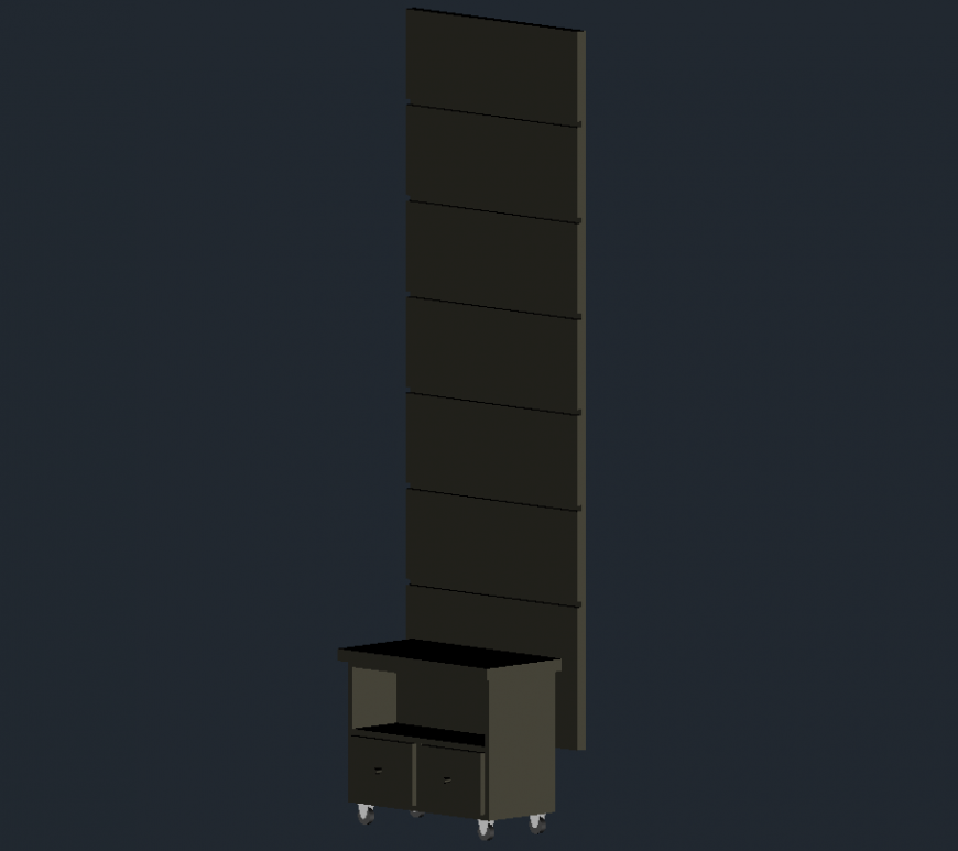 3d model of table block detail CAD furniture units autocad file