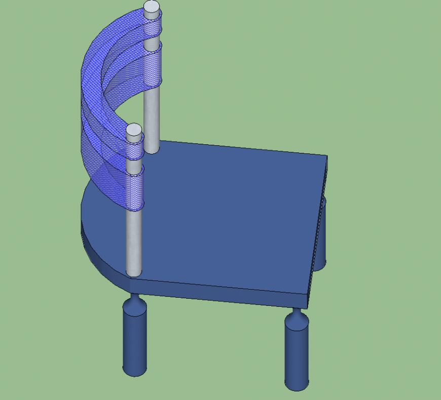 3d model of the chair in skp Sketch Up file.