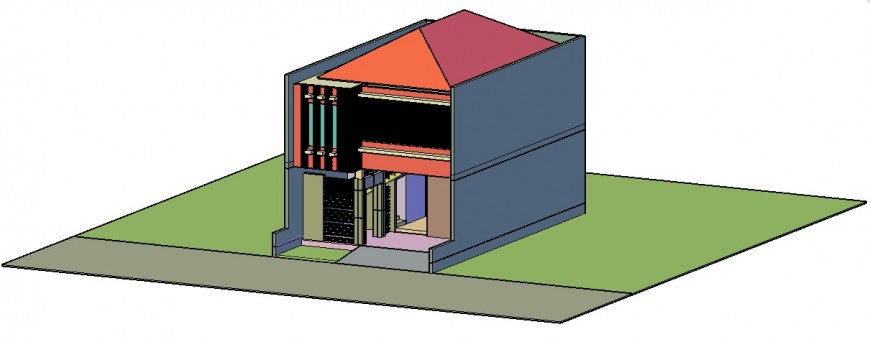 3d model of the office detail in dwg AutoCAD file.