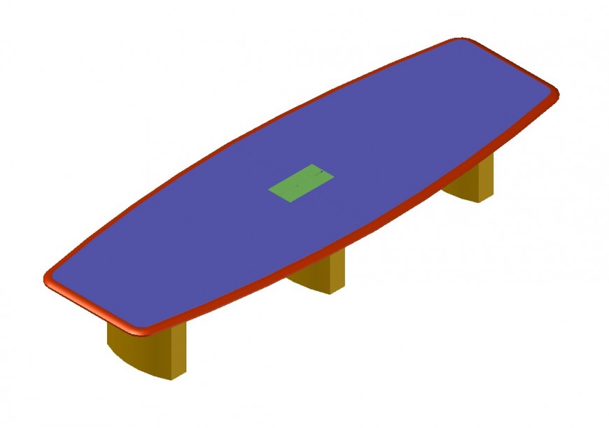 3d view of the table CAD furniture block detail layout autocad file