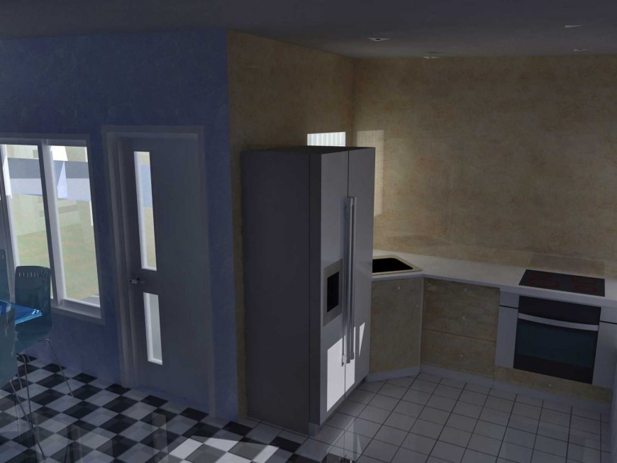 Admin office indoor 3d interior and furniture details dwg file