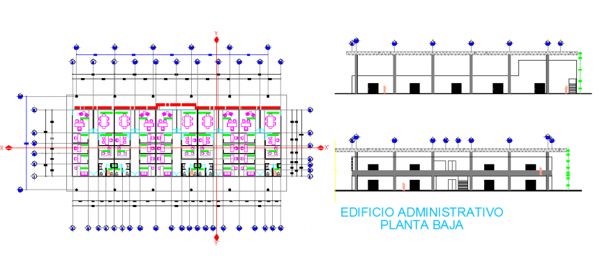 Administrative Building Plan & Section detail