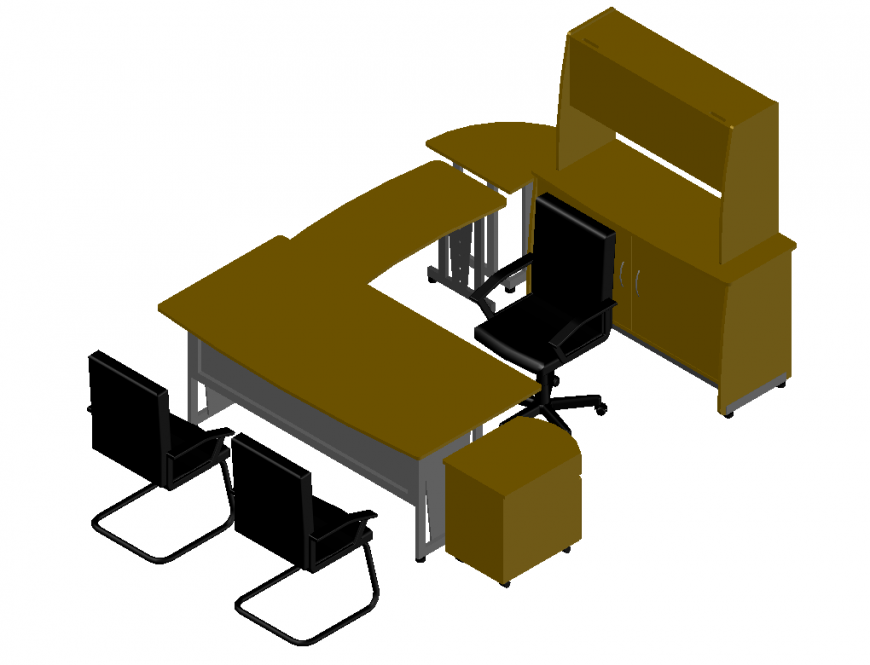 Bank furniture blocks 3d drawing details dwg file
