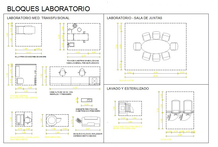 Bank furniture blocks detail 2d view CAD unit layout file in dwg format
