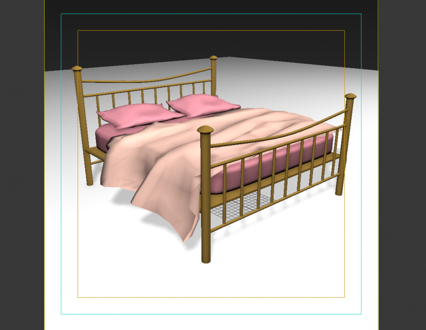 Bedroom furniture detail 3d model layout 3d max file