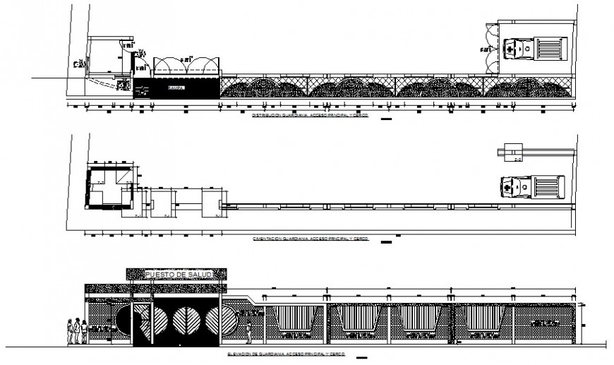 Boundary wall 2d drawing in autocad software