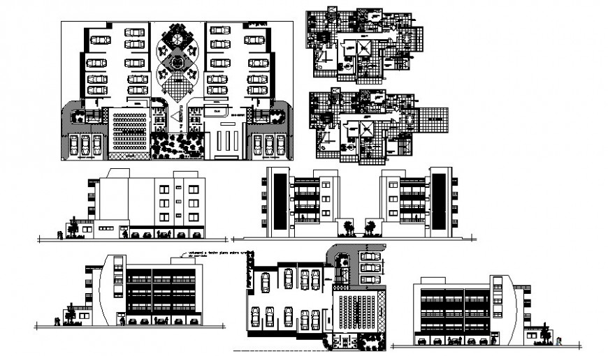 Building blocks details drawing in autocad software