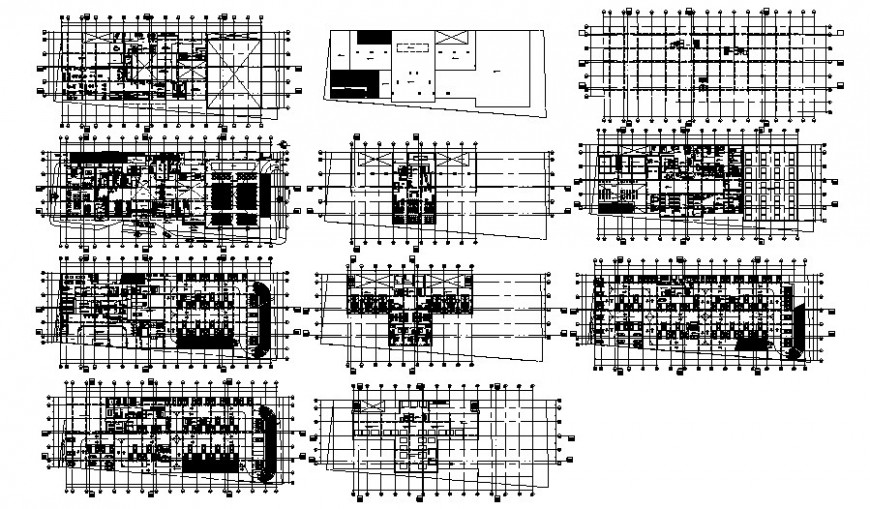 Building floor plan drawing in this Autocad file