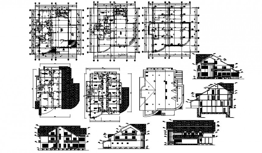 Building units details drawing 2d view shown in autocad