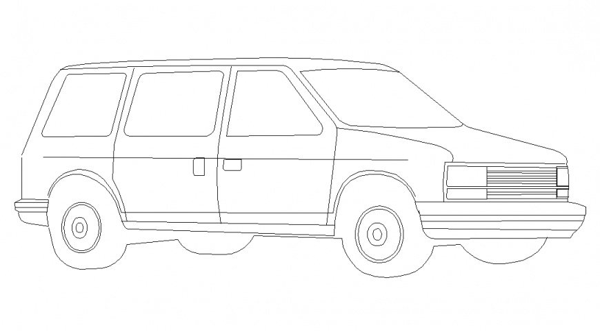 Car Block Design in the Autocad file