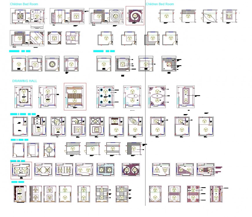 Ceiling designs plan dwg file
