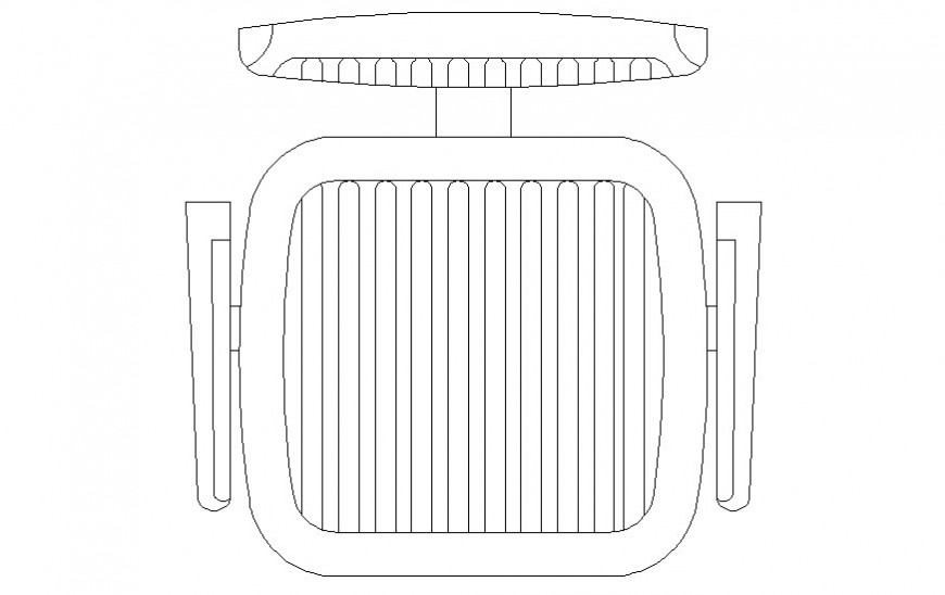 Chair elevation drawing details in autocad