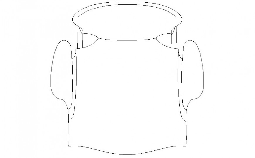 Chair units detail drawing elevation in autocad software