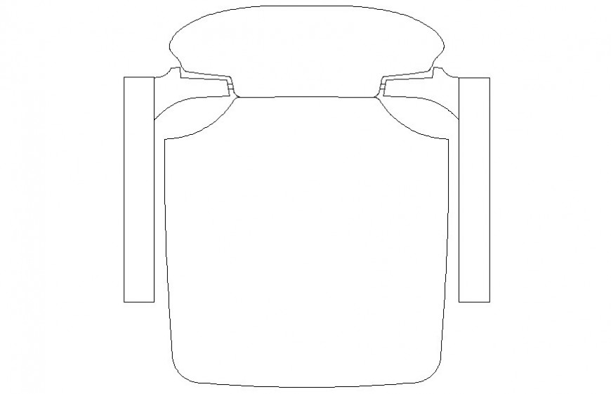Chair units elevation drawing in autocad