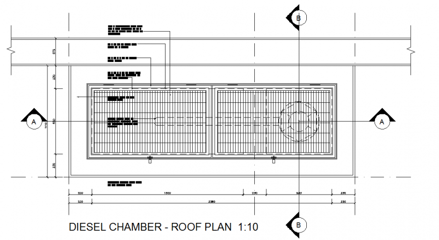 Chamber Roof Plan Lay-out detail in DWG file