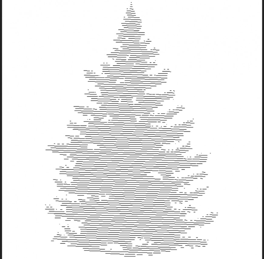 Christmas tree plan detail dwg file.