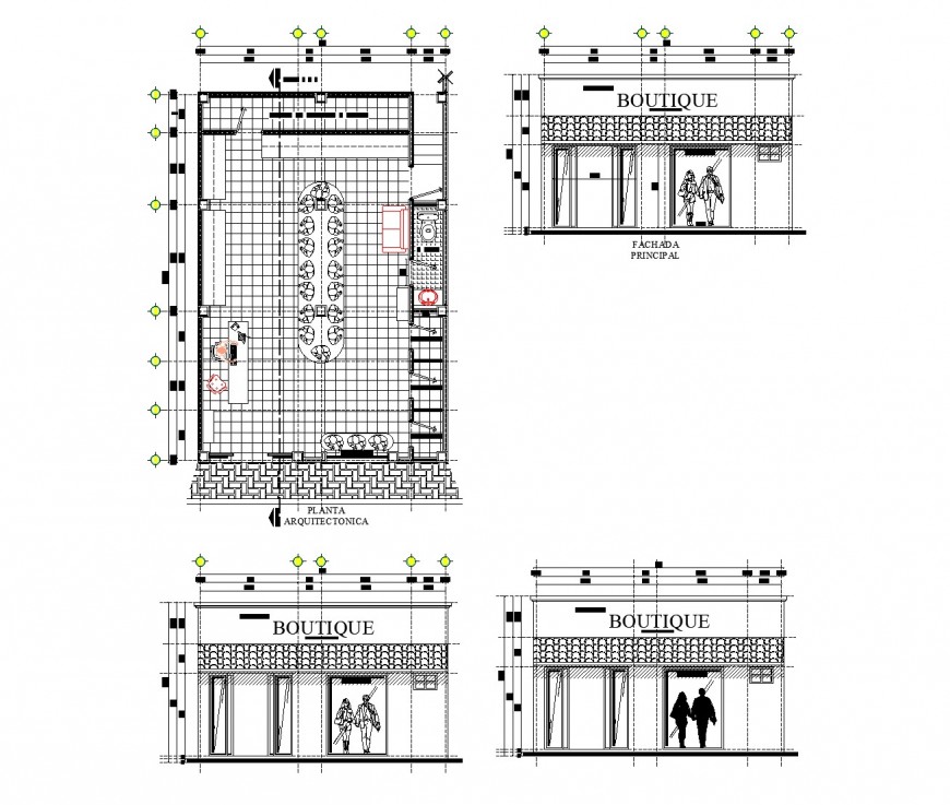 Clothing store layout plan