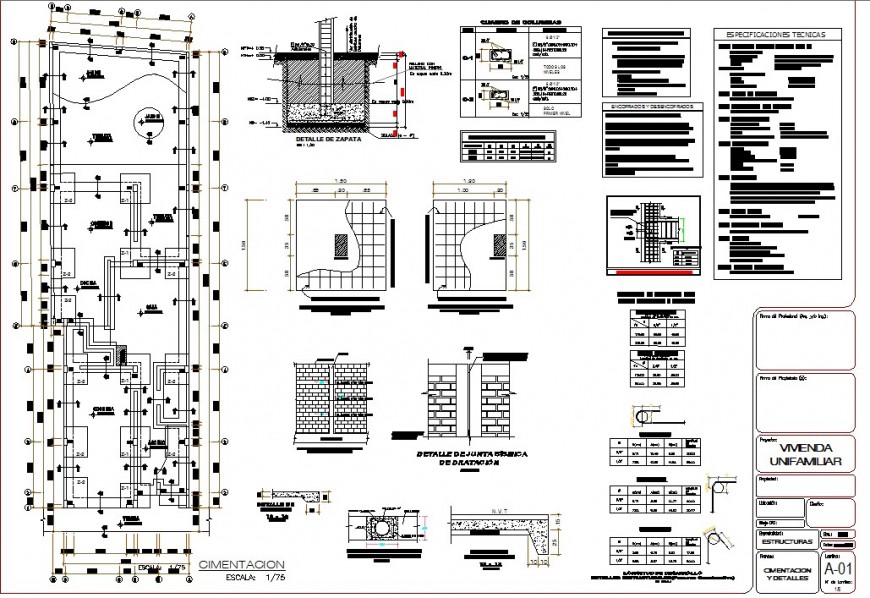 Column installation and structural unit detail 2d view CAD construction block layout autocad file