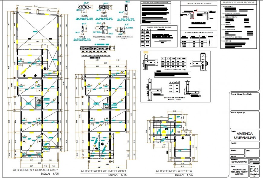 Column installation plan and beam structure detail 2d view CAD block layout autocad file