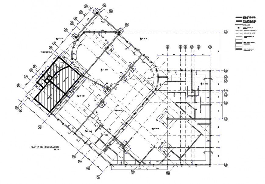 Column installation plan detail of building 2d view CAD construction block autocad file
