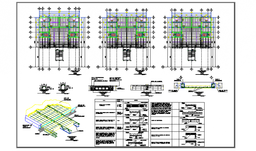 Column section detail design of  Housing Complex design drawing