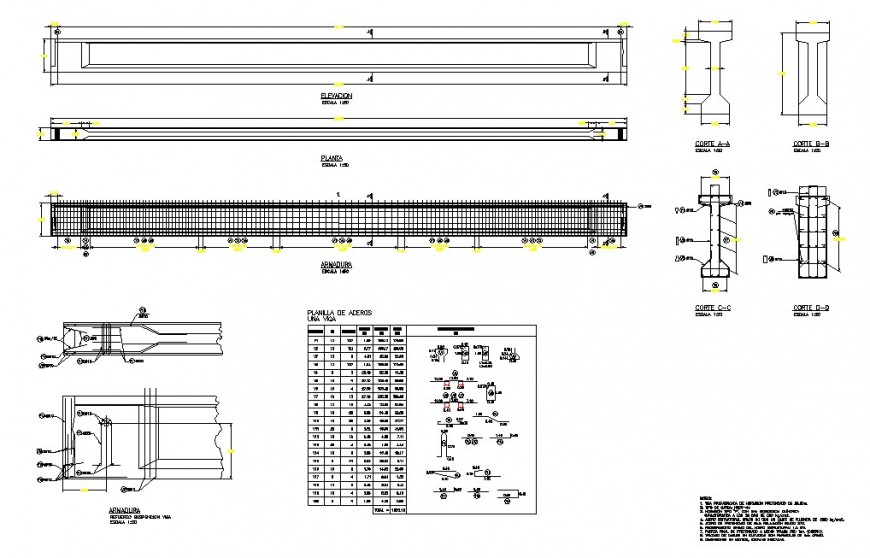 Concrete bridge project detail 2d view CAD structural block layout file in autocad format