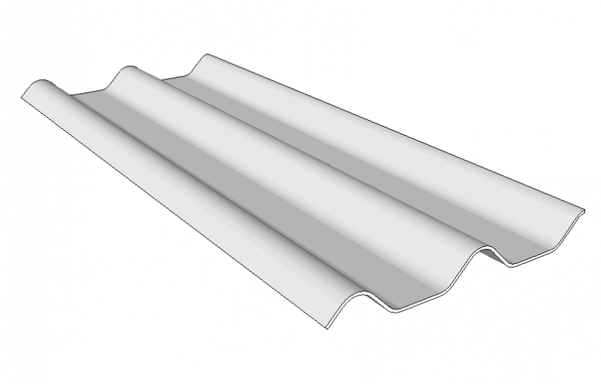 Corrugated Roof Tiles dwg file