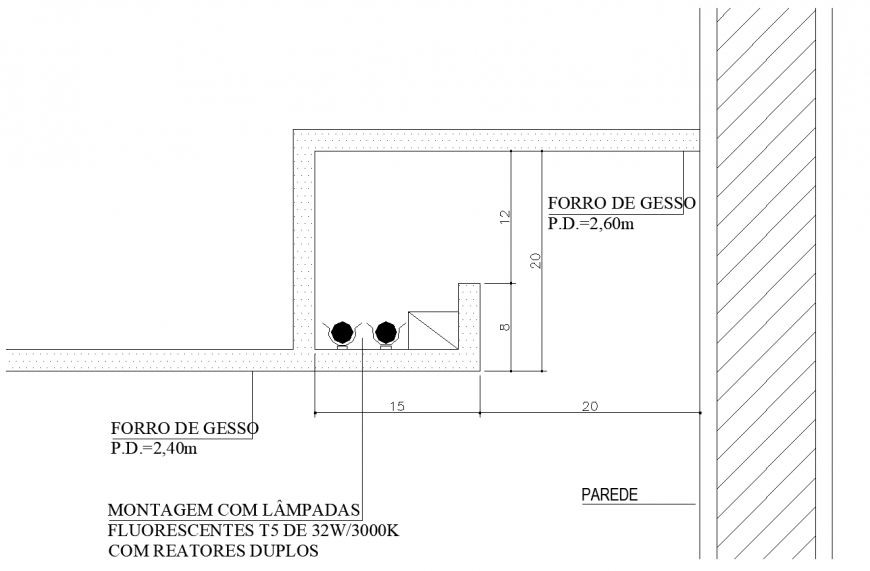 Cove light detail drawing in dwg file.
