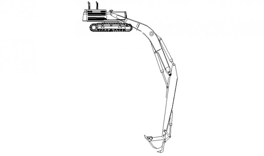 Crawler mounts crane machinery drawing in AutoCAD