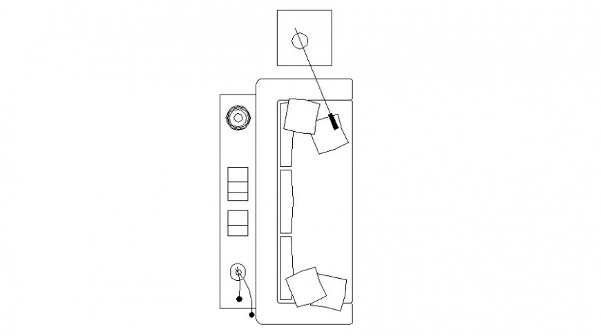 Creative single sofa set block elevation cad drawing details dwg file