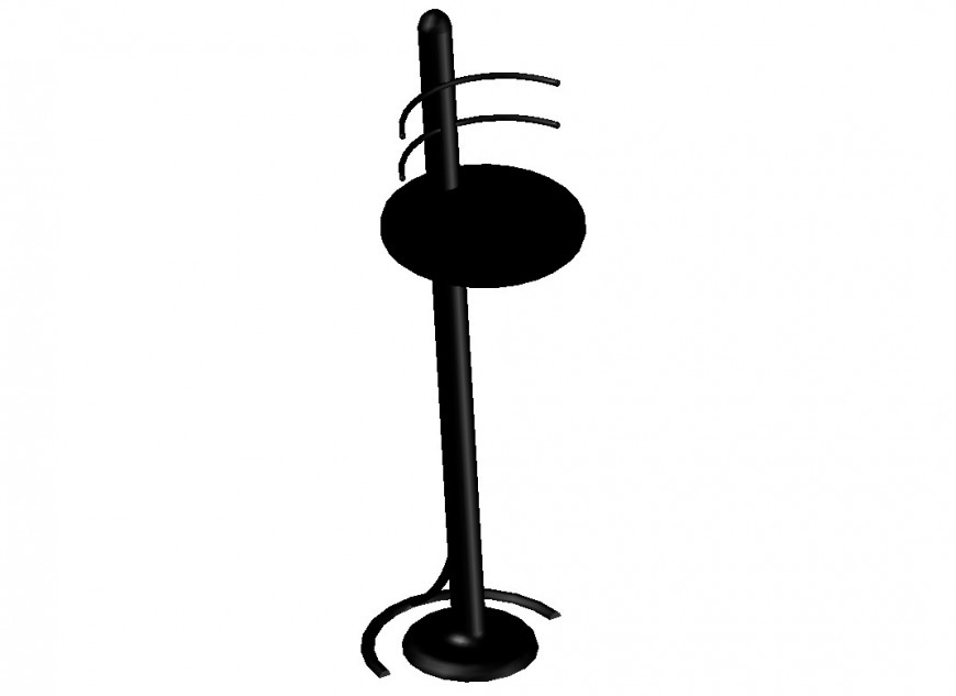 Creative table lamp 3d model cad drawing details dwg file