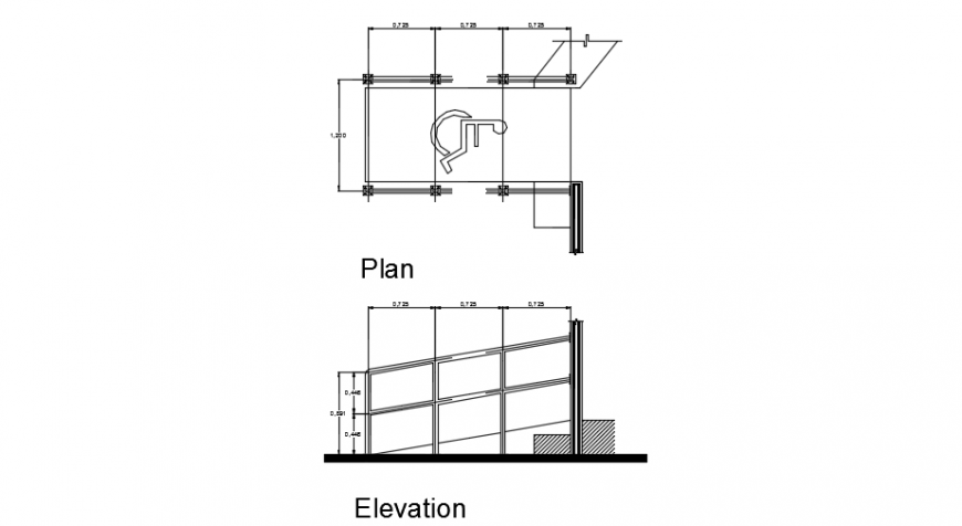 DDA ramp detail for handicaped