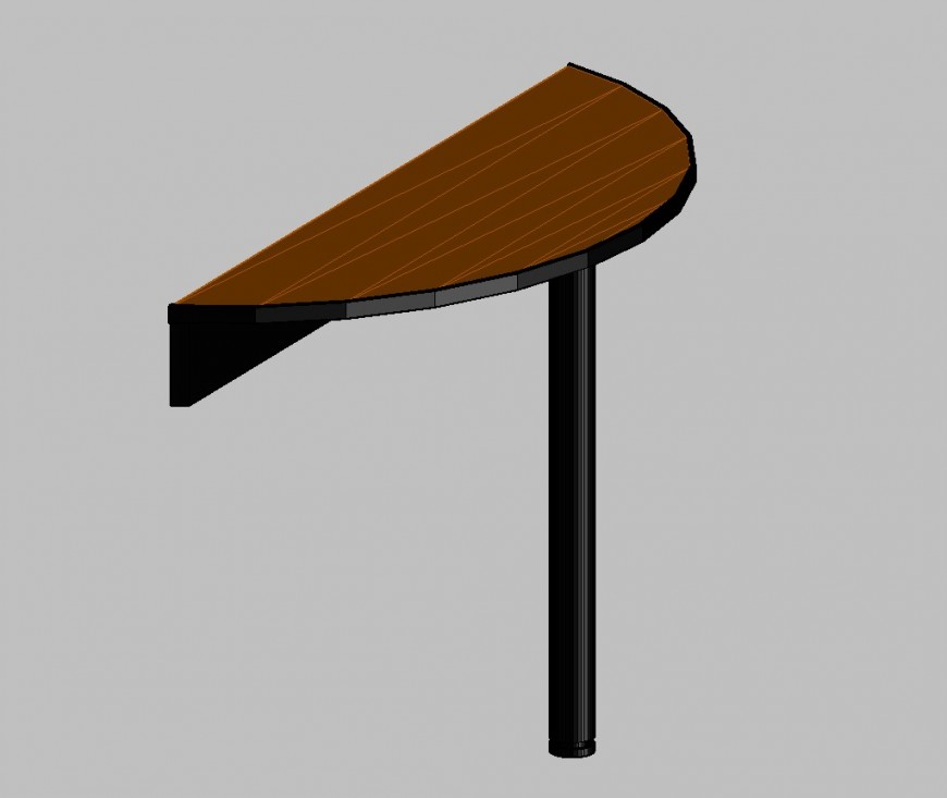 Detail Elevation of table 3d model furniture blocks autocad file