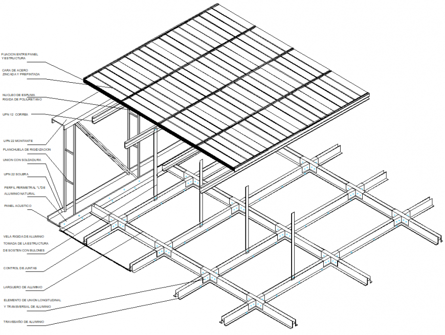 Detail suspended ceiling system with plate layout file