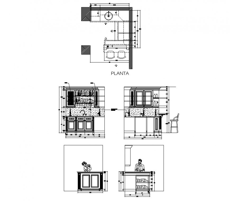 Different furniture blocks detail CAD structure layout file in autocad format